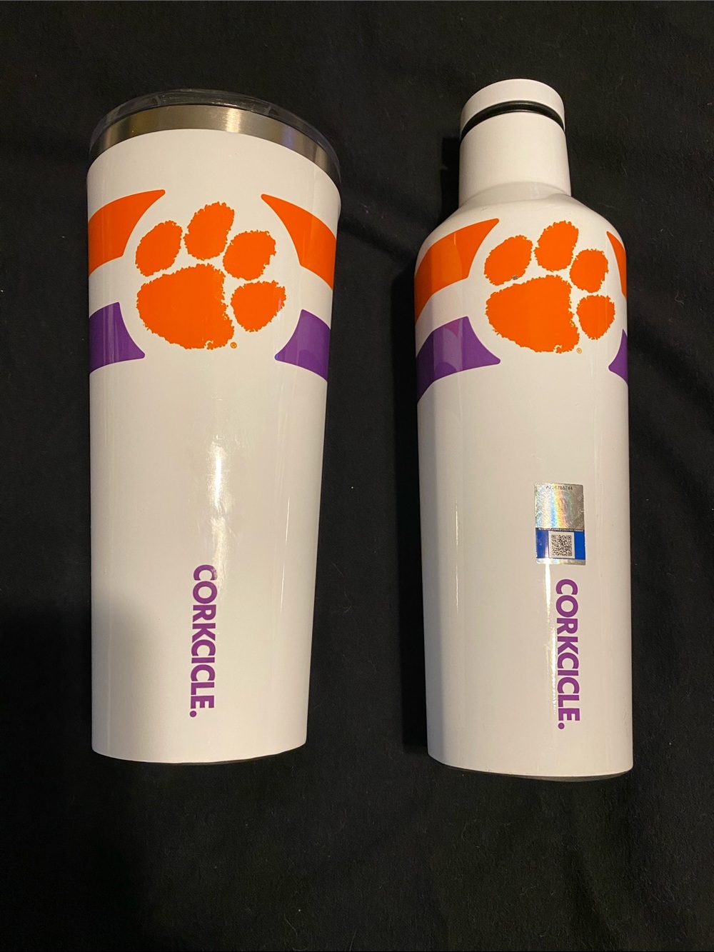 Clemson Corckcicle tumbler and canteen